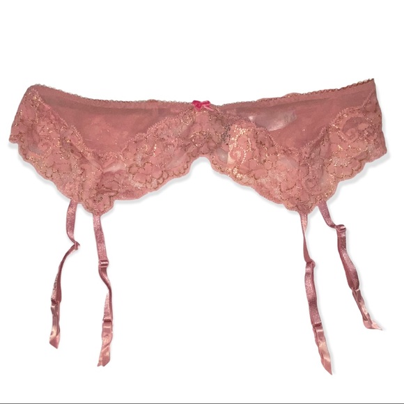 NEW! Victoria’s Secret Dream Angels Garter Belt - XS/S - Lace with Gold Trim - Picture 7 of 7